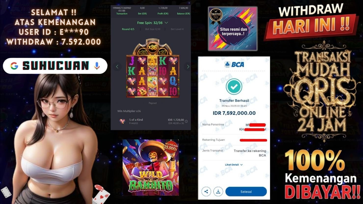 SUHUCUAN JACKPOT SLOT WILD BANDITO